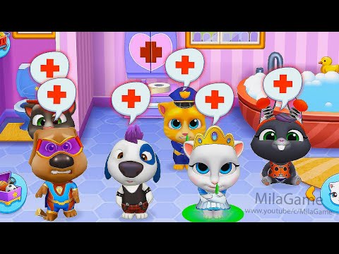 МОЙ ГОВОРЯЩИЙ ТОМ И ДРУЗЬЯ Ухаживаем за питомцем #Том_2 #Том