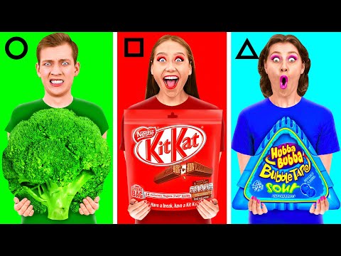 Geometric Shape Food Challenge | Funny Kitchen Hacks by PaRaRa Challenge