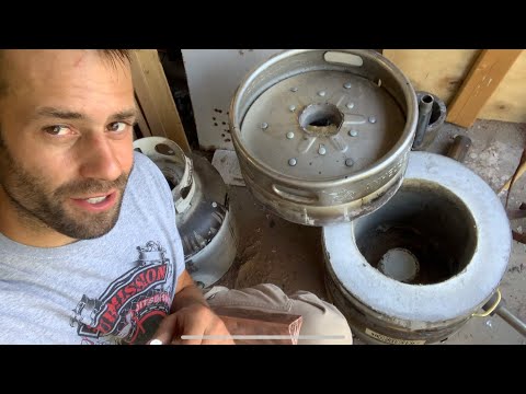 Making a keg foundry furnace.