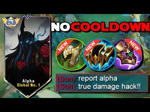 ALPHA NEW OP NO COOLDOWN + FULL LIFESTEAL BUILD! UNLI SKILLS + OP DAMAGE | Mobile Legends