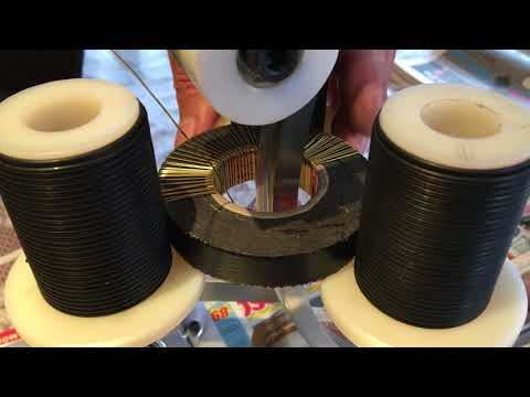 самодельный намоточный станок, тороидальной намотки_тест полуфабриката