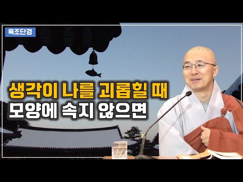 [육조24] 생각이 나를 괴롭힌다, 모양에 속지만 않으면, 머물지 않는 마음, 무주