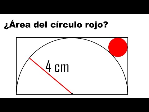 ¿SABES HALLAR EL ÁREA DEL CÍRCULO SOMBREADO EN ROJO? Geometría Básica
