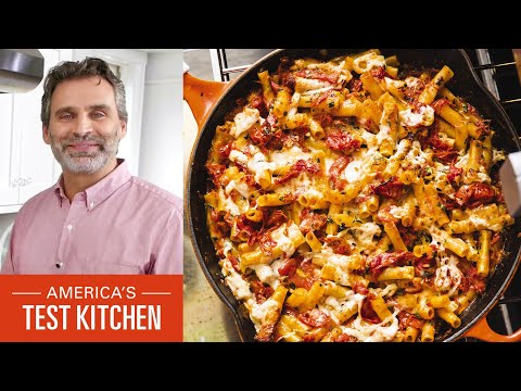 How to Make Cast Iron Baked Ziti with Charred Tomatoes