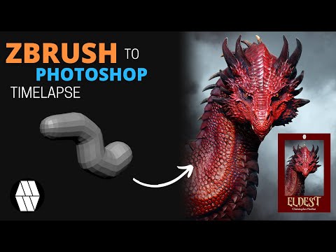 ZBrush to Photoshop Timelapse - 'Eldest' Book Cover Concept