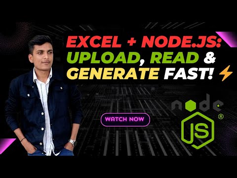 How to Automate Excel in Node.js ⚡📂: Upload, Read & Generate Files 🚀