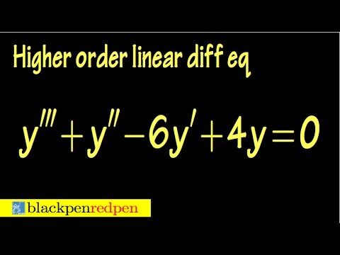 Higher order homogeneous linear differential equation, using auxiliary equation, sect 4.2#37