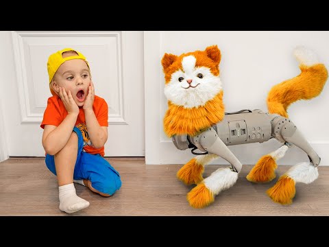 Kids want to have pets and play with robot cats