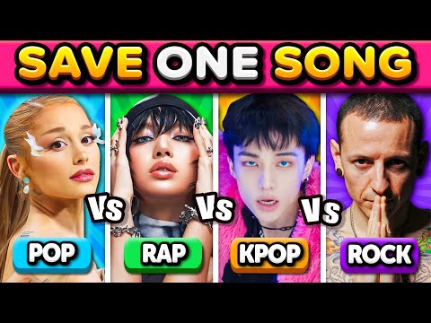 POP vs KPOP vs ROCK vs RAP:  Save One Song | Music Quiz 2025