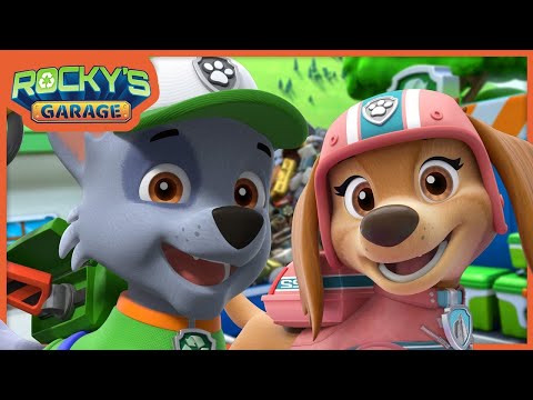 Rocky is a Scooter Seat Saviour!๐ด - Rocky's Garage Compilation - PAW Patrol