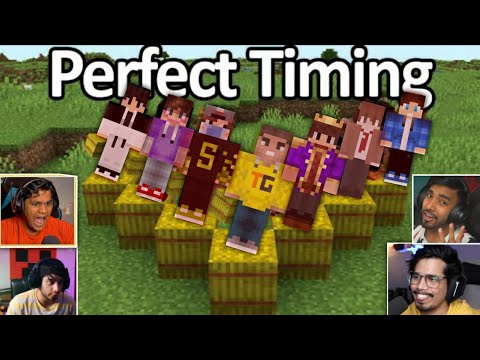 Indian gamers PERFECT TIMING in Minecraft 🔴 techno gamerz, bbs, mythpat, gamerfleet, yessmartypie