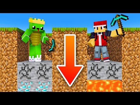Wir DÜRFEN nur nach UNTEN BAUEN in Minecraft!