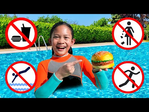 Andrea & Ben Slide & Swim: Learning Safety at the Pool!