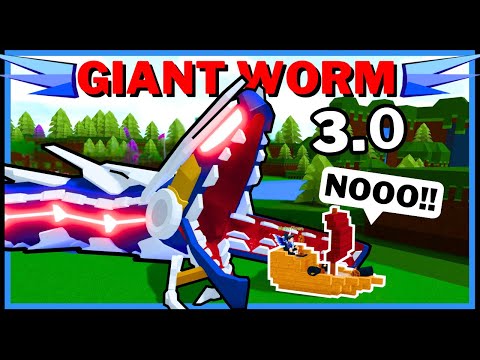 Destructive GIANT WORM 3.0 Funny Moments in Roblox Build a Boat for Treasure