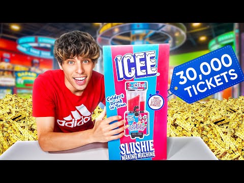 LOCKED In Arcade Until I Win An ICEE Machine (CRAZY JACKPOT!)