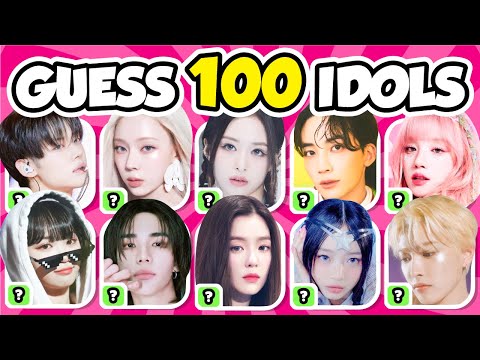 GUESS 100 KPOP IDOLS ❤️‍🔥 Most Popular Idols | Kpop Quiz 2024
