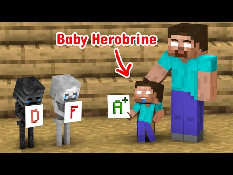 Poor Baby Herobrine and Poor Baby Zombie - Minecraft Animation