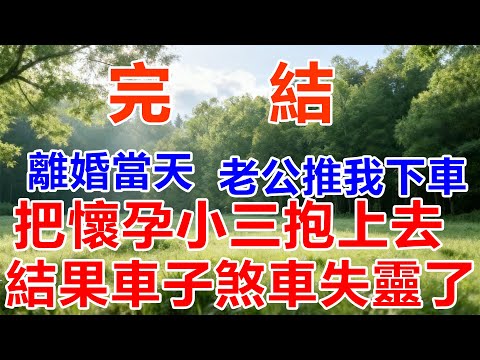 【完結】離婚當天，老公推我下車，把懷孕小三抱上去，結果車子煞車失靈了