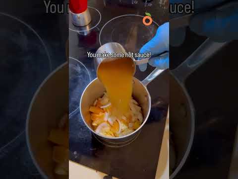 Sugar rush peach hot sauce #peppers #growyourownfood #backyardgarden #kitchengarden