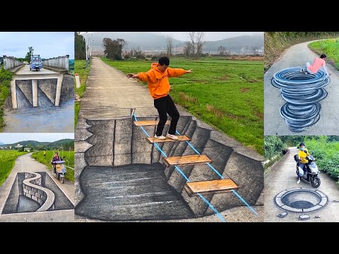 Never Walk On The 3D Street Art, Amazing 3D Art Street Highlight Clip