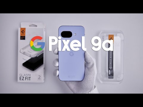 Google Pixel 9a Spigen GLAS.tR EZ Fit Screen Protector Installation