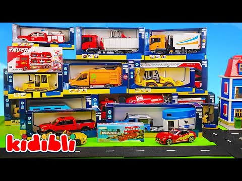 Camión de Basura y Bulldozer Limpian la Ciudad 🚛🚔 Juguetes Educativos para Niños | Kidibli