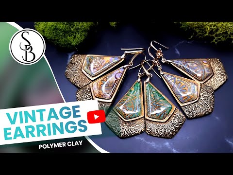 How to Make Beautiful and Classy Earrings with a Simple Techniques. Polymer Clay Jewelry Projet. DIY