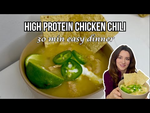 High-Protein White Bean Chicken Chili (30-Minute Easy Dinner Recipe)