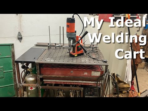 Vevor sent me a Mag drill, so I made my ideal welding cart