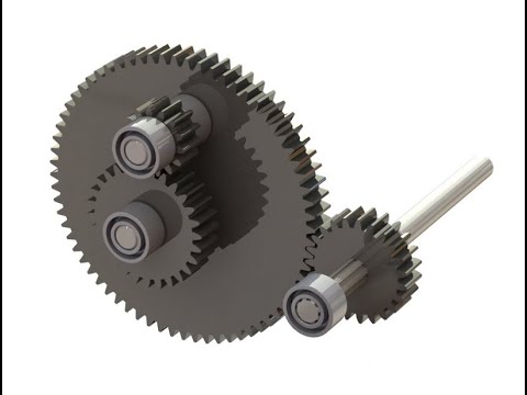 SolidWorks Tutorial: How to 3D Design and Assemble a Gear Train (Gearbox).