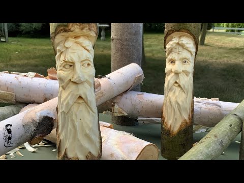 Carve a Woodspirit in a Stick - Hand Tool Tutorial