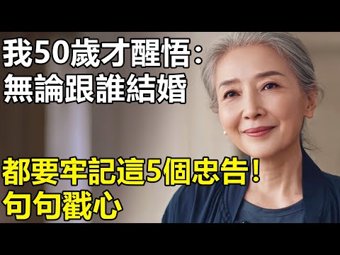 和偽裝成老實人的結婚有多可怕？我50歲那年才醒悟：無論跟誰結婚，都要記住這5個忠告！【養老|情感|孩子|丁克|生活】