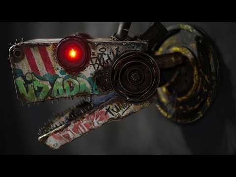 Kitbashing a Robot T-Rex Head With Foam Clay and Scrap Plastic