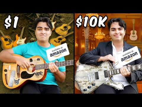 $1 vs $10,000 Amazon Guitar
