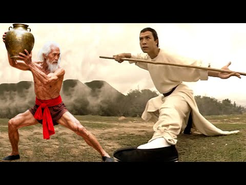 A drunk old man masters peerless martial arts,but Donnie Yen’s Shaolin staff drops him to his knees!