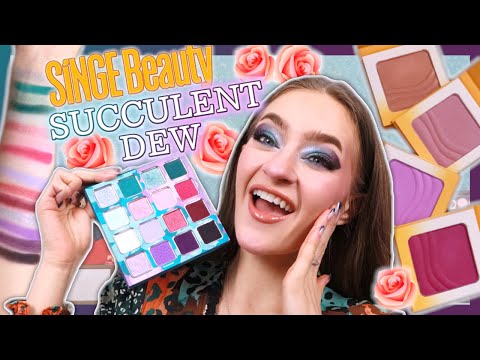 NEW Singe Beauty Succulent Dew Eyeshadow Palette & Evocative Blushes!! (review and swatches!)