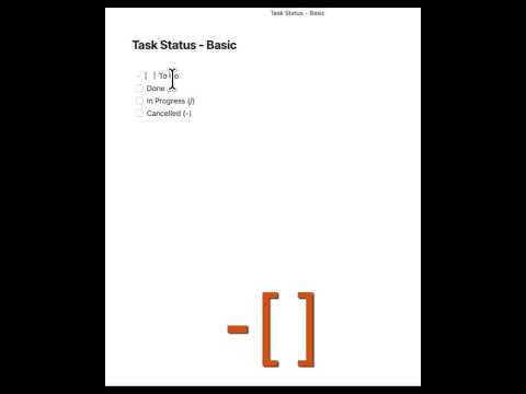 Creating a task in Obsidian