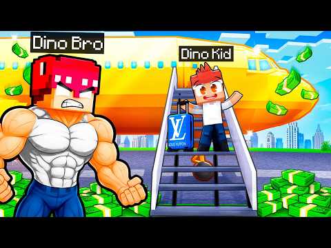 Dino Kid Was ADOPTED By TRILLIONAIRES In Minecraft