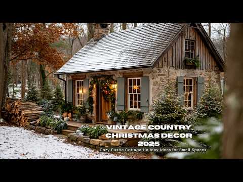 🎄 Vintage Country Christmas Decor 2025 | Cozy Rustic Cottage Holiday Ideas for Small Spaces