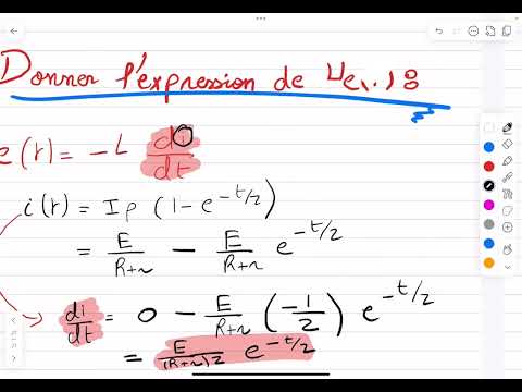 Dipole RL : expression de e(t) + expression de UB idéale