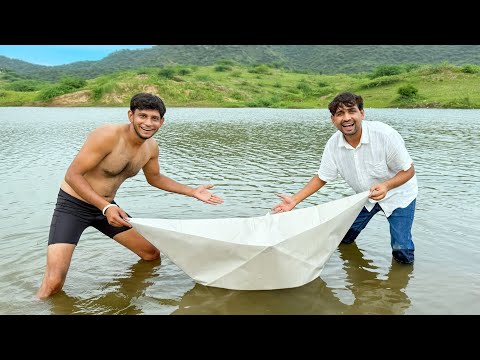 Biggest Paper Boat Challenge...Will It Swim ?