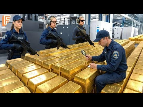 Inside the 24K Gold Factory: From Raw Ore to Pure Gold Bars (Full Process)