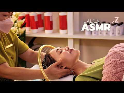 ASMR: Thai Head Spa I'm OBSESSED💆‍♀️Wet Head Massage & Water Ring Therapy (almost no-talking)