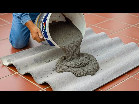 Pour Cement into roof sheets and see what most people don't even imagine happens! Creation Tips