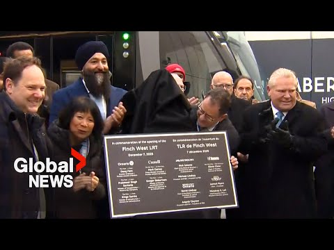 Doug Ford, Olivia Chow unveil Toronto's new Finch West LRT