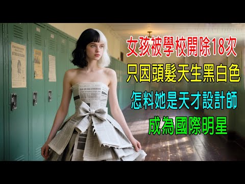 女孩被學校開除18次，只因頭髮天生黑白色，怎料她是天才設計師，成爲國際明星！