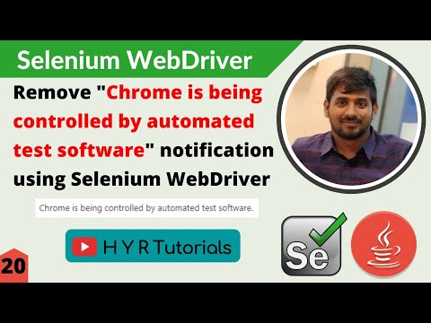 Remove "Chrome is being controlled by automated test software" notification using Selenium WebDriver