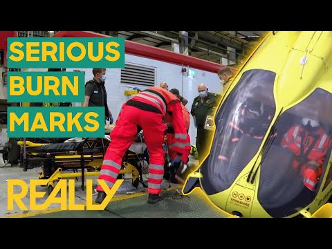 Paramedics Aid A Young Man Who Has Been Electrified | Helicopter ER