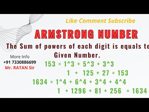 Java Number Programs || Armstrong Number || Ratan sir || Like Comment Subscribe || 7330886699
