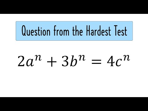 Can you solve the easiest problem from the hardest test?